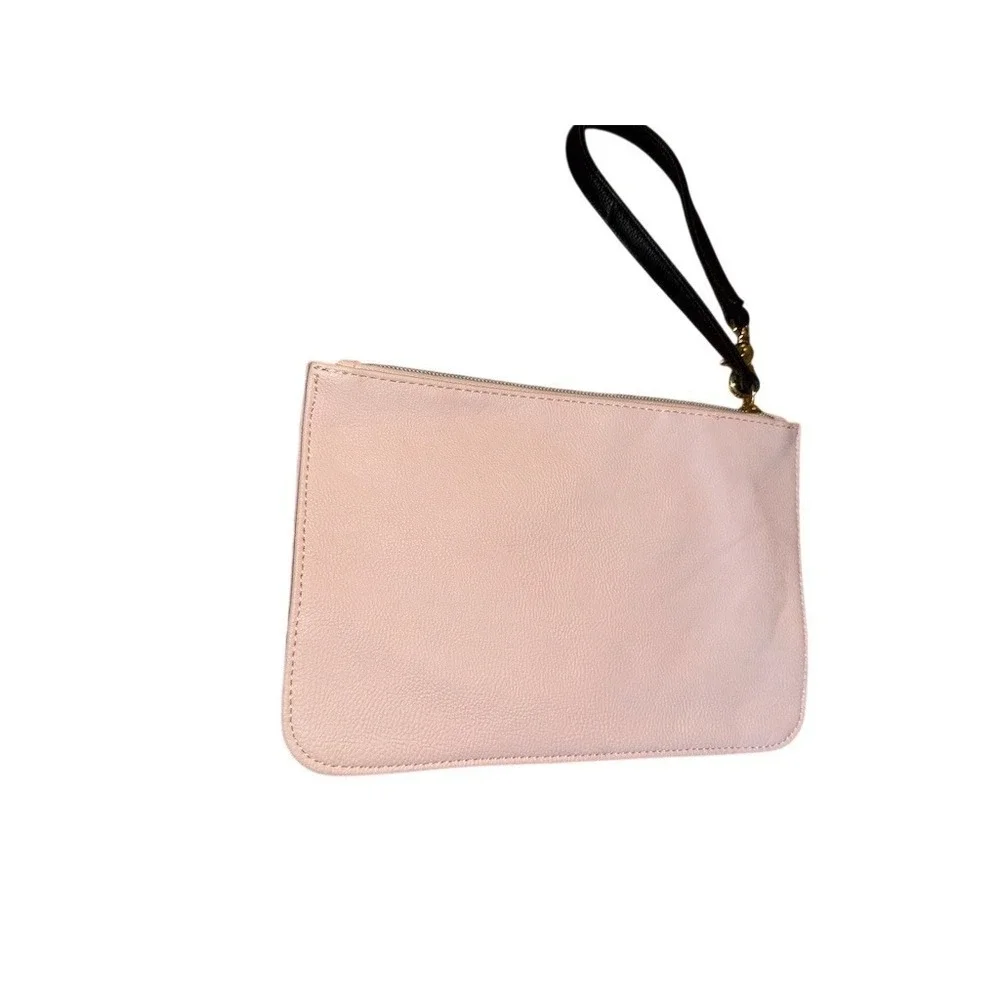 Betsey Johnson Wristlet Clutch Womens Small Blush‎ Pink Zip Floral Lined